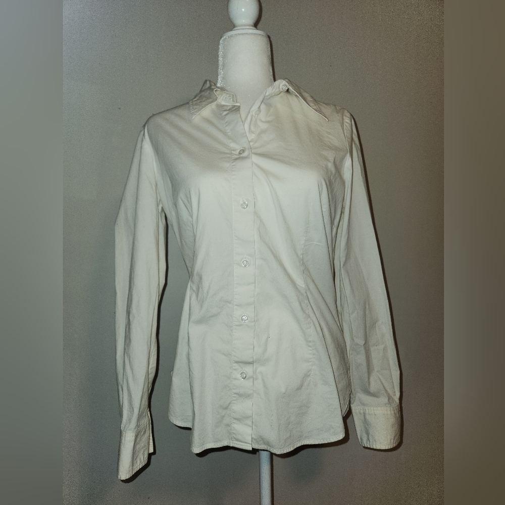 Vintage Y2k Moda International Victoria's Secret Cream Button Down Shirt Medium